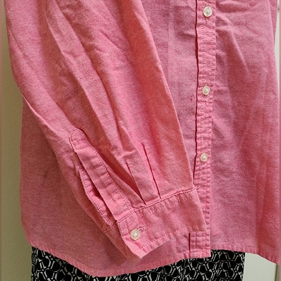 Old Navy Shirt Red Denim Look Button Down Long Sleeve Women's XL - Picture 5 of 8